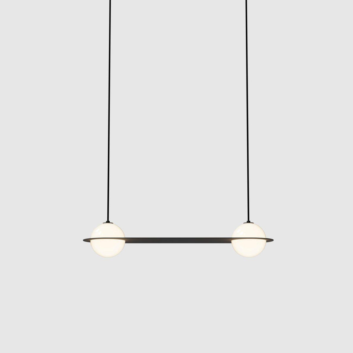 Selan Suspension en Verre Noir