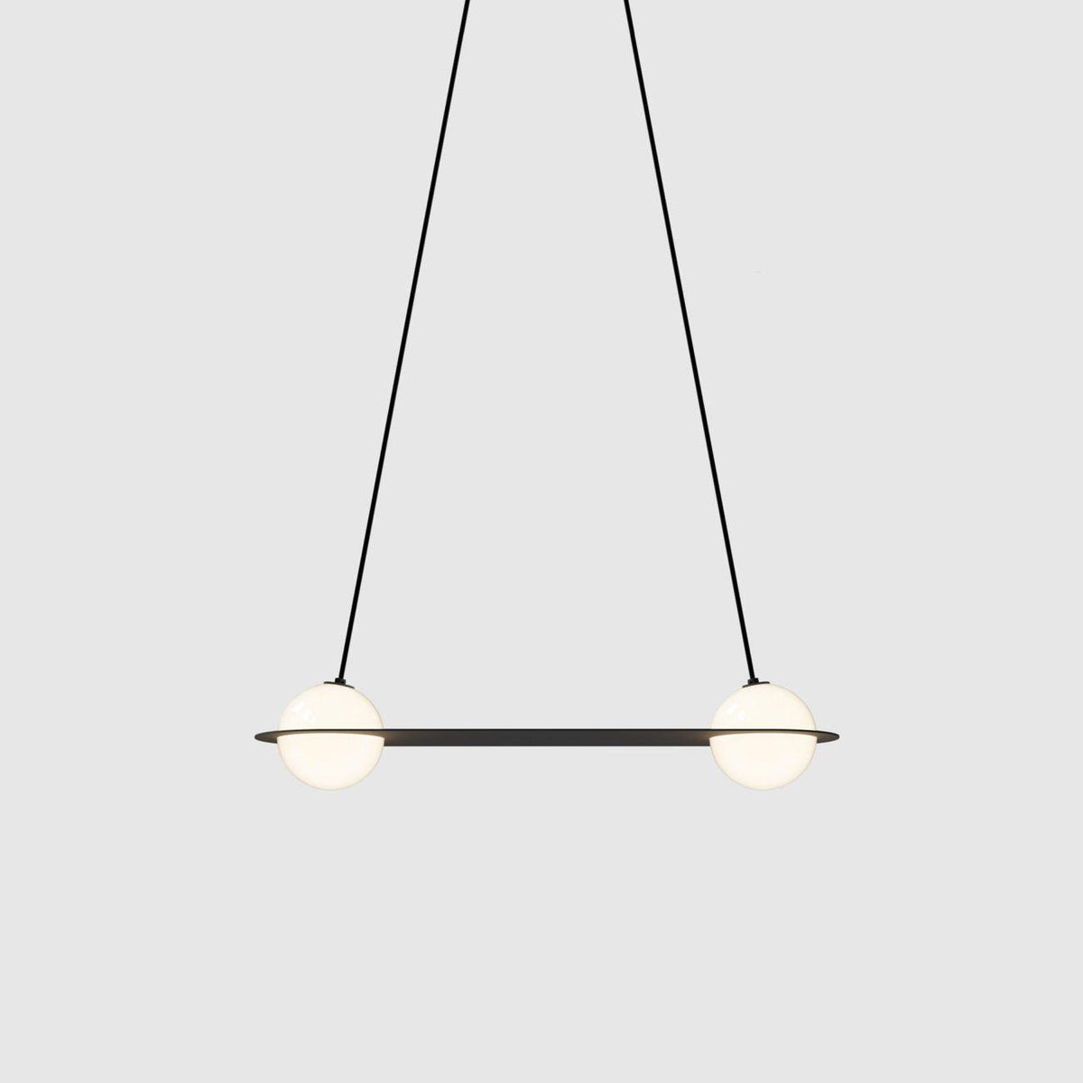 Selan Suspension en Verre Noir