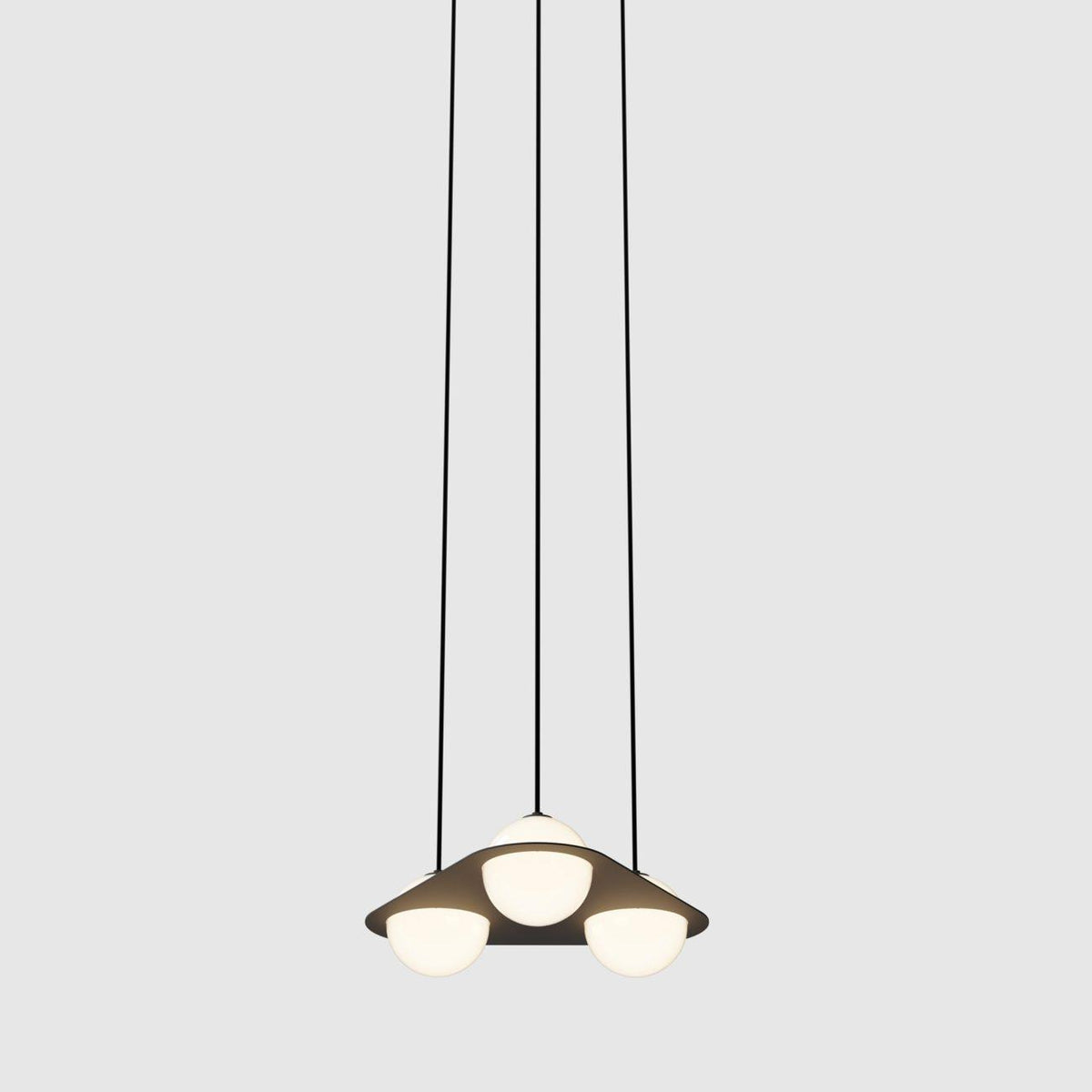 Selan Suspension en Verre Noir