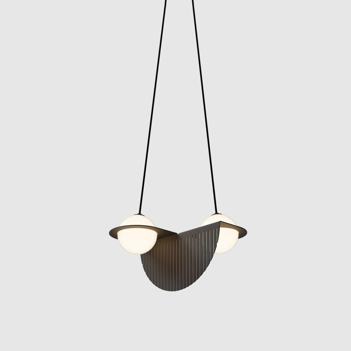 Selan Suspension en Verre Noir