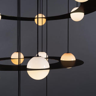 Selan Suspension en Verre Noir