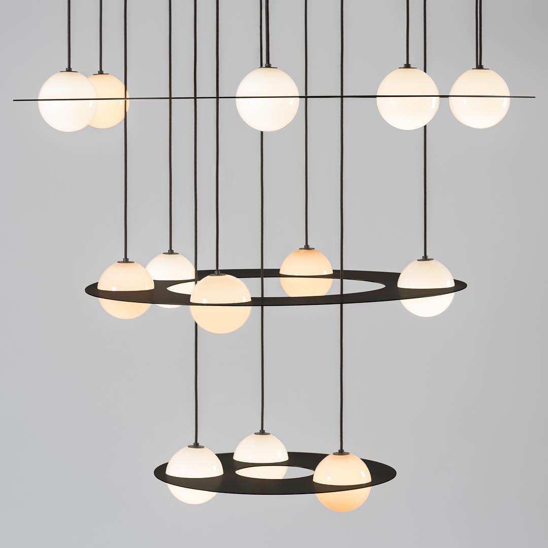 Selan Suspension en Verre Noir
