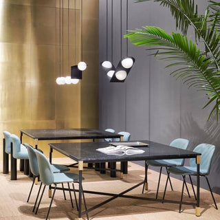 Selan Suspension en Verre Noir