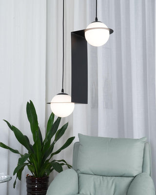 Mirere Lampe à suspension contemporaine noire