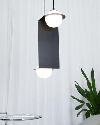 Mirere Lampe à suspension contemporaine noire