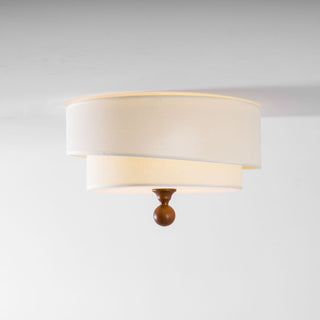 Layered Fabric Ceiling Light-Neutral Decor