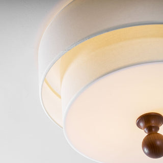 Layered Fabric Ceiling Light-Neutral Decor