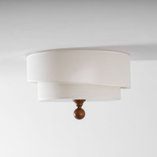 Layered Fabric Ceiling Light-Neutral Decor