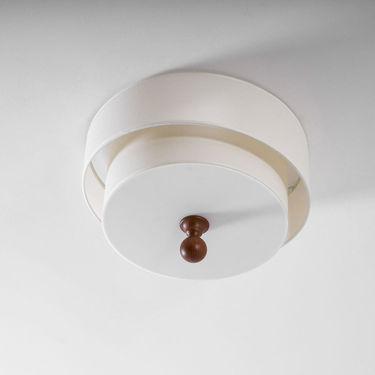 Layered Fabric Ceiling Light-Neutral Decor