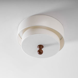 Layered Fabric Ceiling Light-Neutral Decor