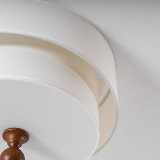 Layered Fabric Ceiling Light-Neutral Decor