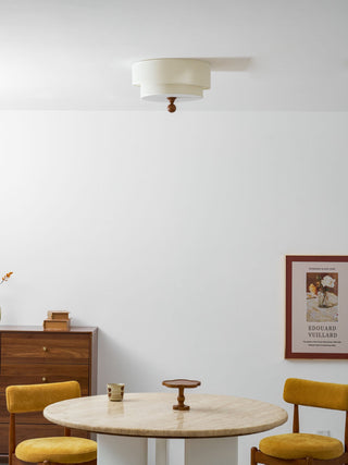 Layered Fabric Ceiling Light-Neutral Decor