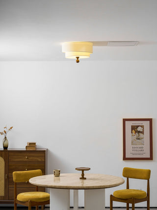 Layered Fabric Ceiling Light-Neutral Decor