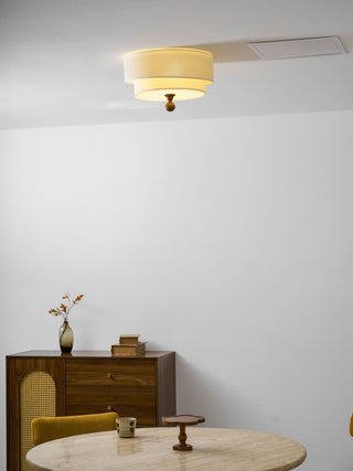 Layered Fabric Ceiling Light-Neutral Decor