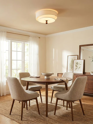 Layered Fabric Ceiling Light-Neutral Decor