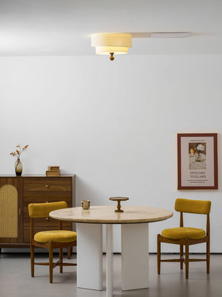 Layered Fabric Ceiling Light-Neutral Decor
