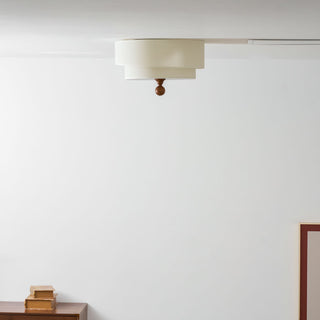 Layered Fabric Ceiling Light-Neutral Decor