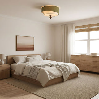Layered Fabric Ceiling Light-Neutral Decor