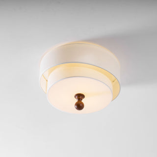 Layered Fabric Ceiling Light-Neutral Decor
