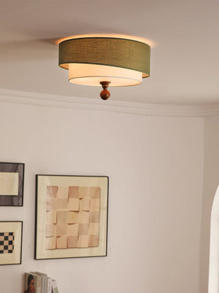 Layered Fabric Ceiling Light-Neutral Decor