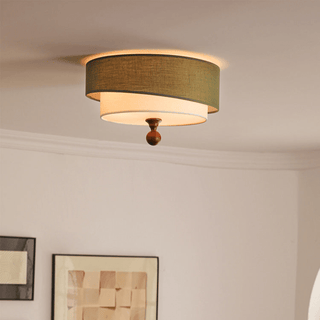 Layered Fabric Ceiling Light-Neutral Decor