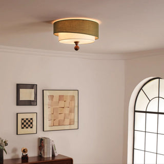 Layered Fabric Ceiling Light-Neutral Decor