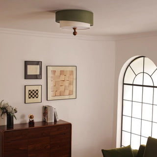Layered Fabric Ceiling Light-Neutral Decor