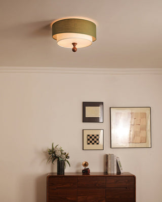 Layered Fabric Ceiling Light-Neutral Decor