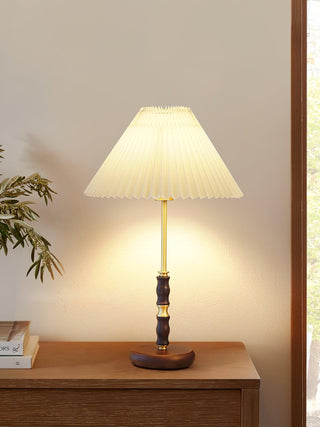 Vovenil Lampe de Table à Abat-Jour Plissé