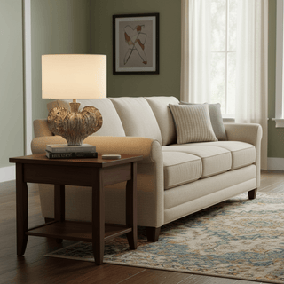 Leaf Shaped Ceramic Table Lamp-Neutral Decor