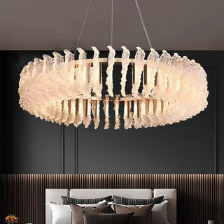 Lustre en Verre et Acrylique de Luxe Ulcarir Feuille