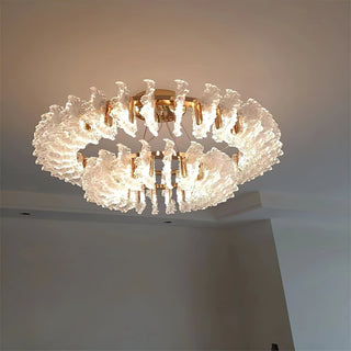 Lustre en Verre et Acrylique de Luxe Ulcarir Feuille