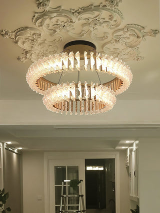 Lustre en Verre et Acrylique de Luxe Ulcarir Feuille
