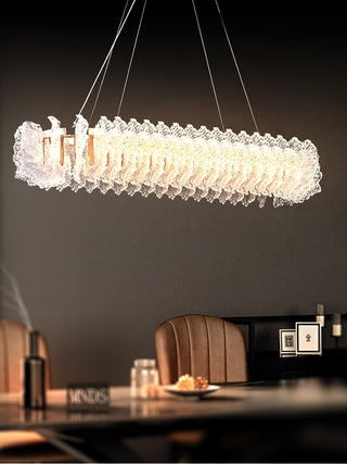 Lustre en Verre et Acrylique de Luxe Ulcarir Feuille