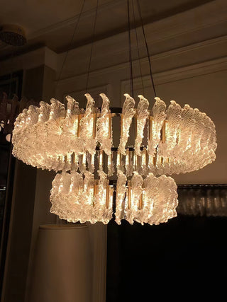 Lustre en Verre et Acrylique de Luxe Ulcarir Feuille