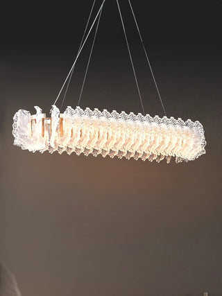 Lustre en Verre et Acrylique de Luxe Ulcarir Feuille