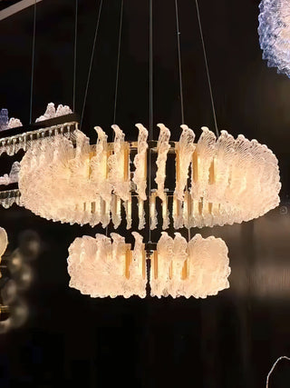 Lustre en Verre et Acrylique de Luxe Ulcarir Feuille