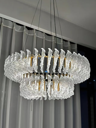 Lustre en Verre et Acrylique de Luxe Ulcarir Feuille