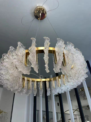 Lustre en Verre et Acrylique de Luxe Ulcarir Feuille