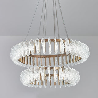 Lustre en Verre et Acrylique de Luxe Ulcarir Feuille