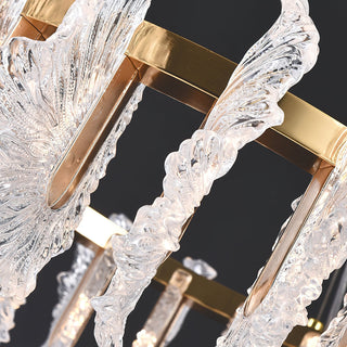 Lustre en Verre et Acrylique de Luxe Ulcarir Feuille