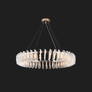 Lustre en Verre et Acrylique de Luxe Ulcarir Feuille