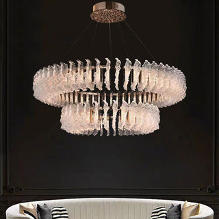 Lustre en Verre et Acrylique de Luxe Ulcarir Feuille