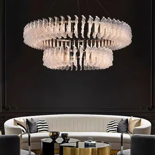 Lustre en Verre et Acrylique de Luxe Ulcarir Feuille