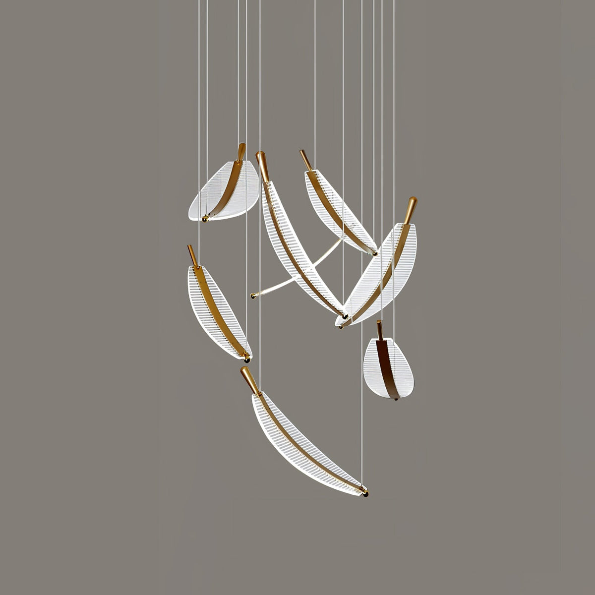 Joriane Lustre Leaf Acrylic Gold Elegant Modern