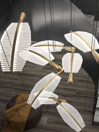 Lustra Lustre Leaf Acrylic Gold Elegant Modern