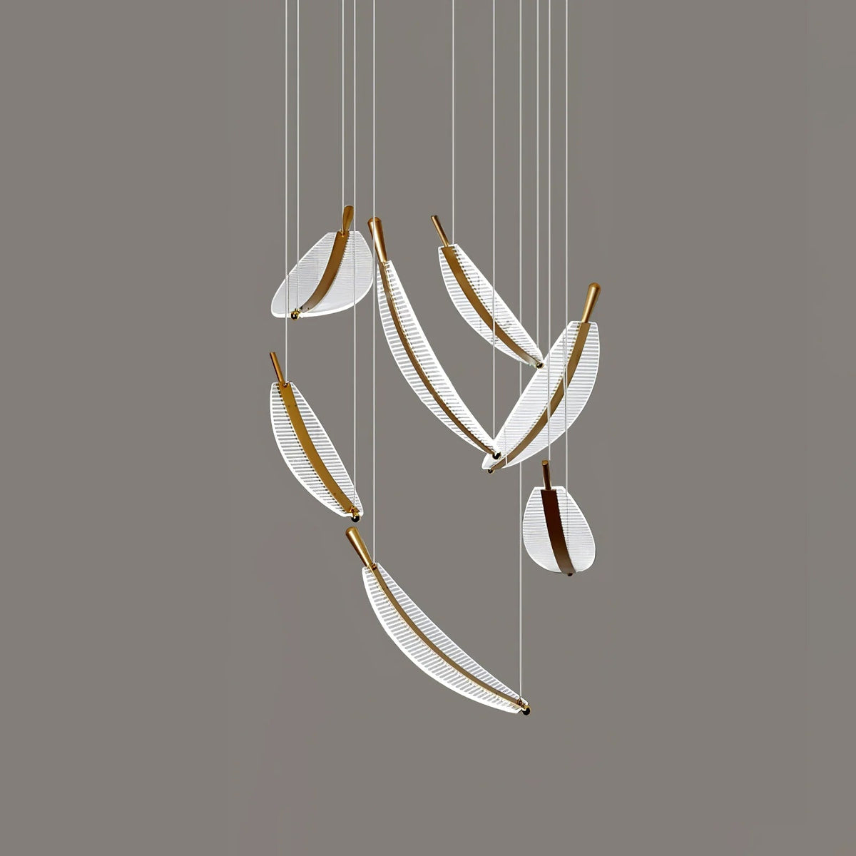 Joriane Lustre Leaf Acrylic Gold Elegant Modern