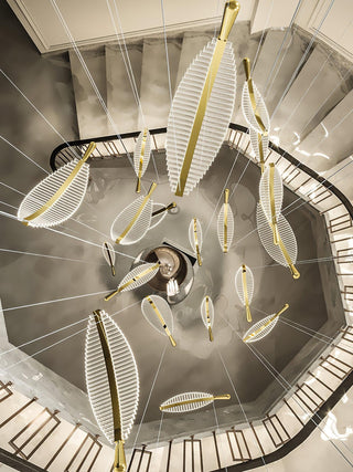 Lustra Lustre Leaf Acrylic Gold Elegant Modern