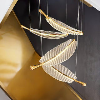 Lustra Lustre Leaf Acrylic Gold Elegant Modern