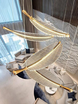 Lustra Lustre Leaf Acrylic Gold Elegant Modern